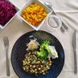 Assiette aliments fermentés préparée en atelier cuisine, formation microbiote et cuisine INRAE Jouy-en-Josas - Antony